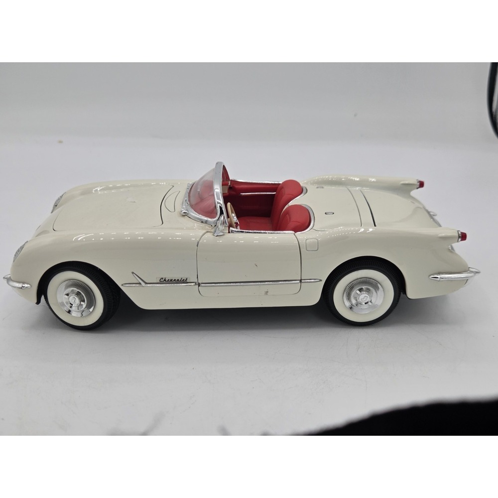 1957 Chevrolet Corvette 1/24 Scale Diecast Metal Model Production Line White